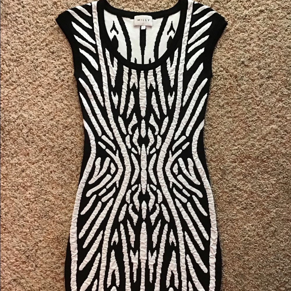 Neiman Marcus $389 MILLY Black/White Dress